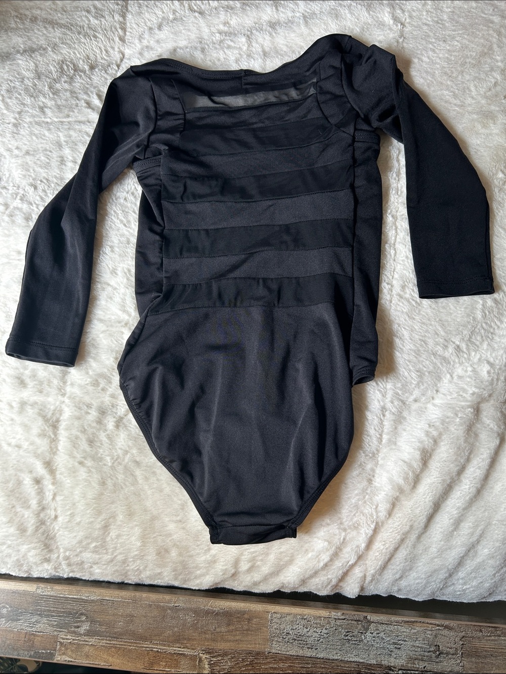 Natalie Dancewear Black Long-Sleeve Dance Bodysuit - Picture 3 of 3